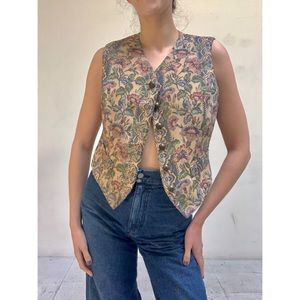 Vintage floral vest